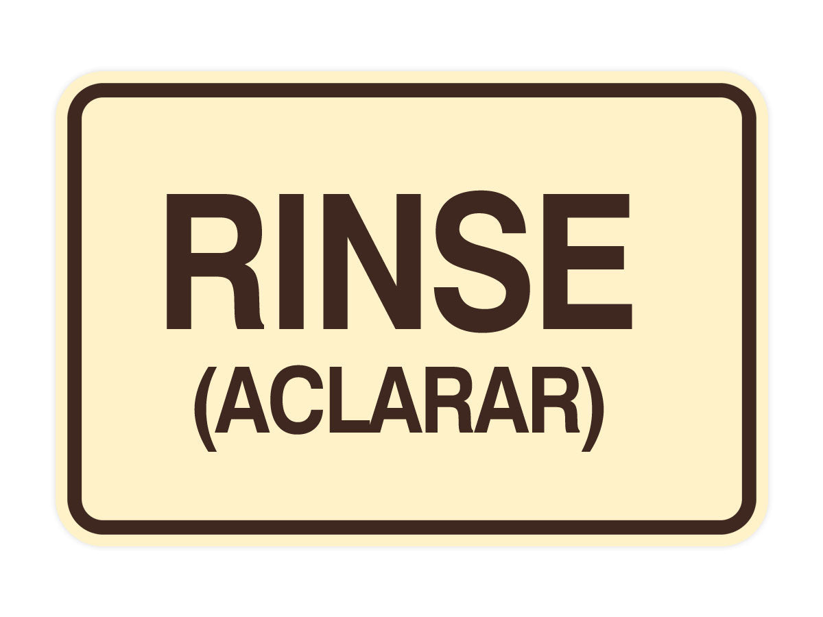 Signs ByLITA Classic Framed Rinse (Aclarar) Wall or Door Sign