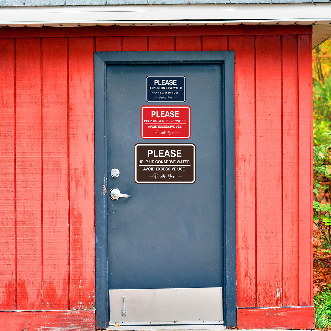 Signs ByLITA Classic Framed Please Help Us Conserve Water Avoid Excessive Use Thank You Door or Wall Sign | Eco-Friendly Home Signs