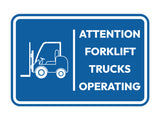 Signs ByLITA Classic Framed Attention! Forklift Trucks Operating Door or Wall Sign Easy Installation | Health And Safety | Building And Hospitality Signs