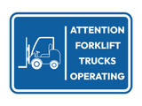 Signs ByLITA Classic Framed Attention! Forklift Trucks Operating Door or Wall Sign Easy Installation | Health And Safety | Building And Hospitality Signs