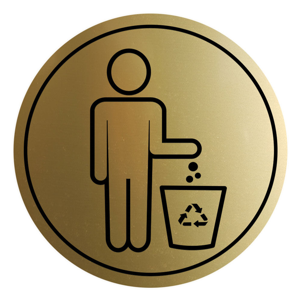 Signs ByLITA Circle Please Recycle Graphic Door or Wall Sign | Easy Installation | Durable Construction | Promote Health And Safety | Caution Warning Sign for Home, Business and Office Spaces