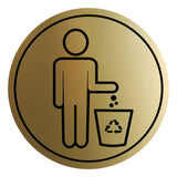 Signs ByLITA Circle Please Recycle Graphic Door or Wall Sign | Easy Installation | Durable Construction | Promote Health And Safety | Caution Warning Sign for Home, Business and Office Spaces
