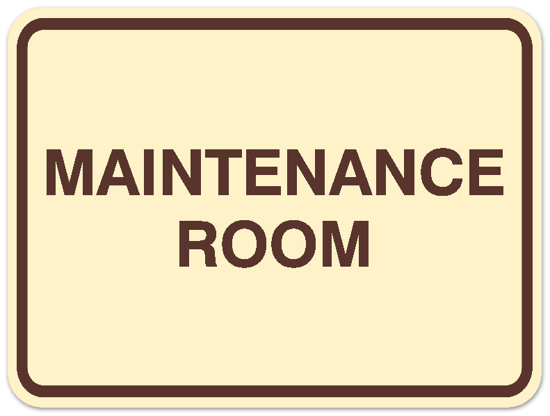 Signs ByLITA Classic Framed Maintenance Room Sign - Easy Installation | Durable Material
