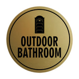 Signs ByLITA Circle Outdoor Bathroom Wall or Door Sign