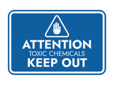 Signs ByLITA Classic Framed Attention: Toxic Chemicals - Keep Out Door or Wall Sign Easy Installation | Health And Safety | Building And Warning Signs