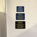 Signs ByLITA Classic Framed Notice: We Accept No Responsibility For The Loss, Damage or Theft of Personal Belongings Whilst On These Premises Door or Wall Sign Easy Installation | Warning Health & Safety | Office & Venues