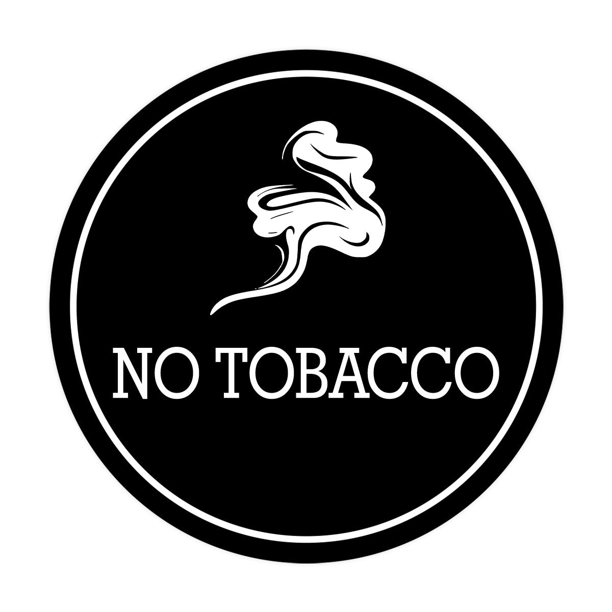 Signs ByLITA Circle No Tobacco Wall or Door Sign