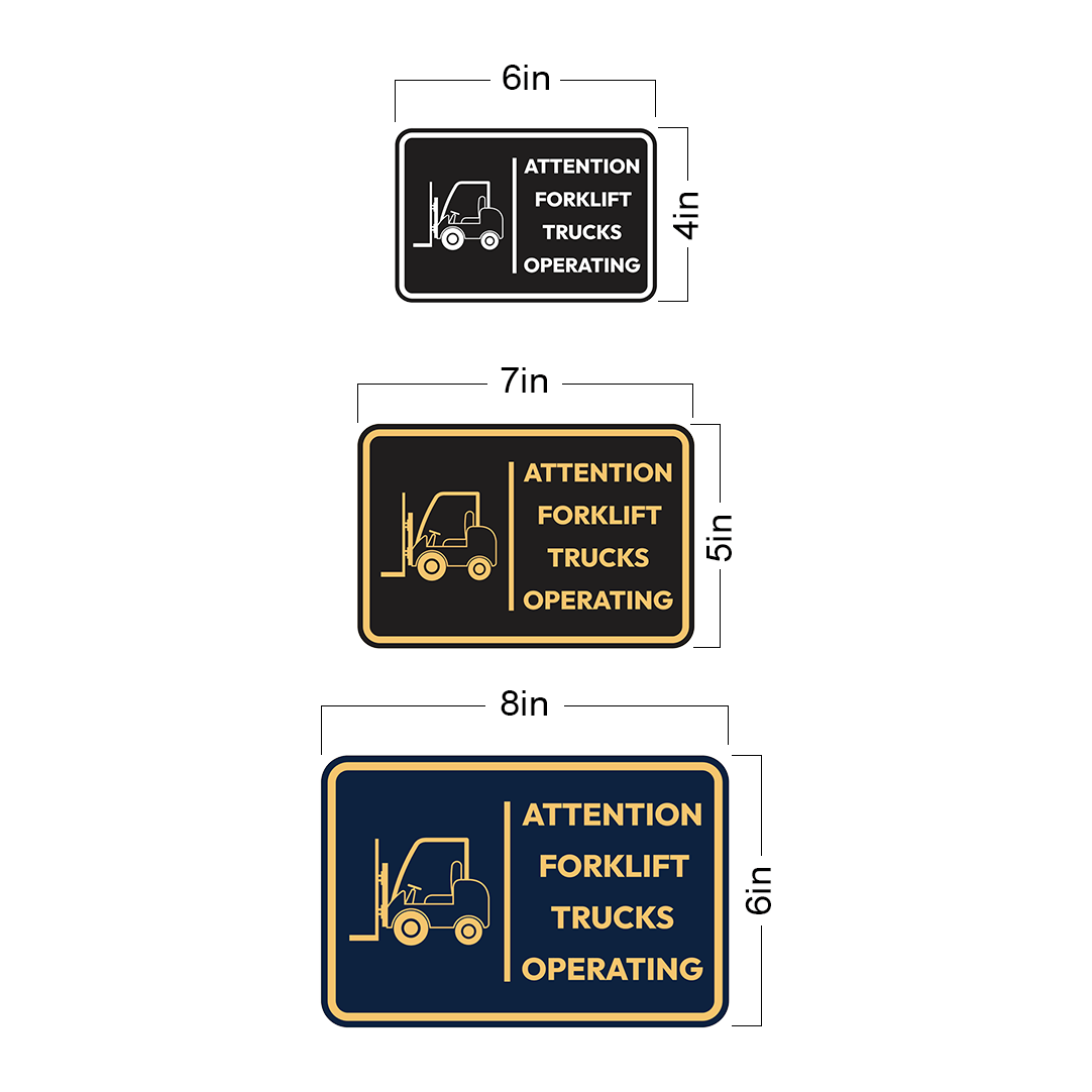 Signs ByLITA Classic Framed Attention! Forklift Trucks Operating Door or Wall Sign Easy Installation | Health And Safety | Building And Hospitality Signs
