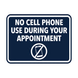 Signs ByLITA Classic Framed No Cell Phone Use During Your Appointment Wall or Door Sign | Easy Installation | Warning Business Signage