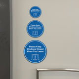 Signs ByLITA Circle Please Keep Windows Closed When You Leave Wall or Door Sign