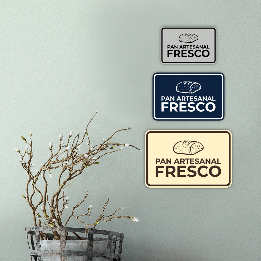 Signs ByLITA Classic Framed Pan Artesanal Fresco Door or Wall Sign