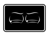 Signs ByLITA Classic Framed Two Eyes Graphic Surveillance Wall or Door Sign
