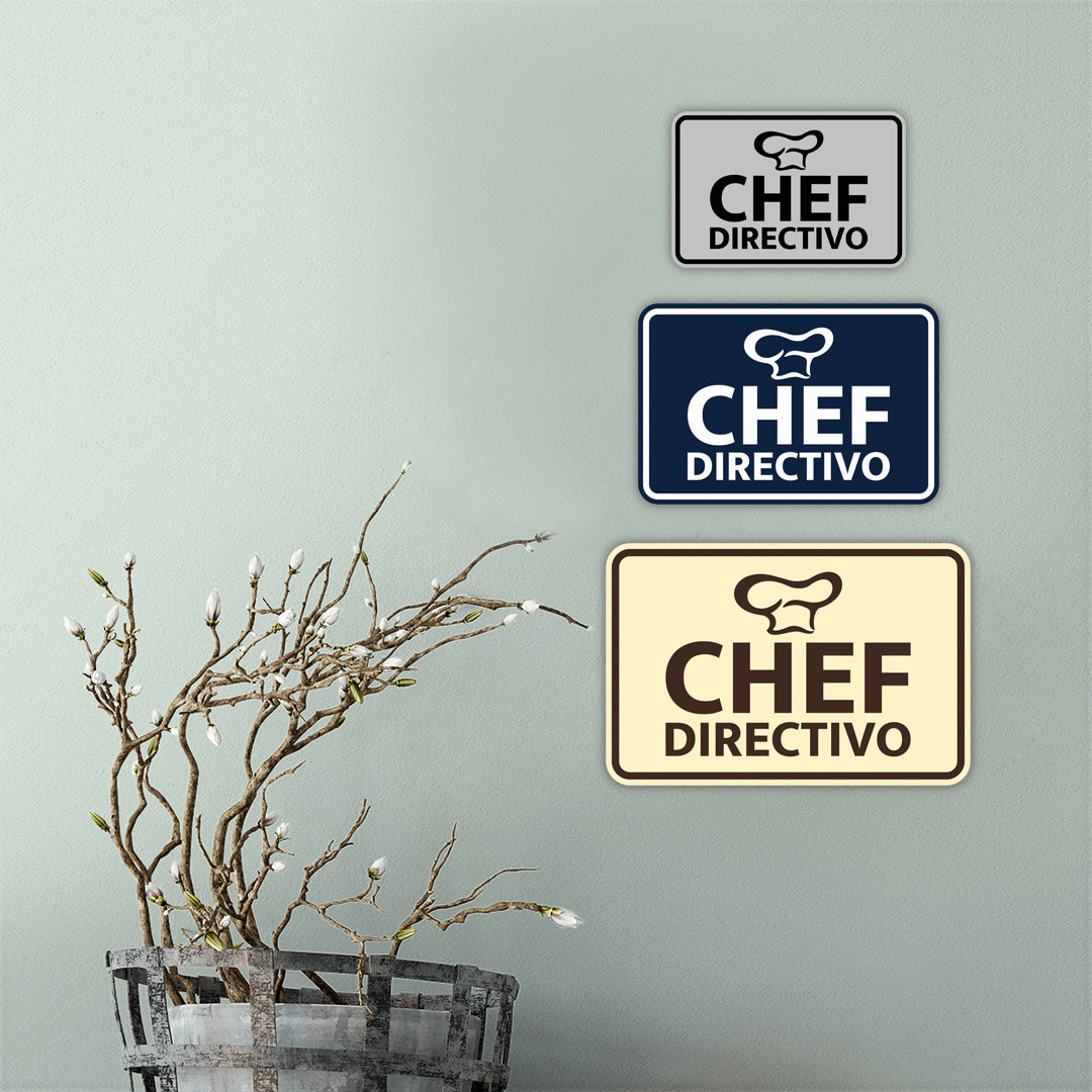 Signs ByLITA Classic Framed Chef Directivo Door or Wall Sign