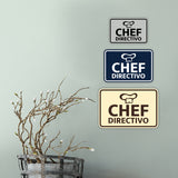 Signs ByLITA Classic Framed Chef Directivo Door or Wall Sign