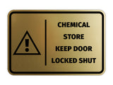 Signs ByLITA Classic Framed Chemical Store Keep Door Locked Shut Door or Wall Sign Easy Installation | Health And Safety | Building And Hospitality Signs