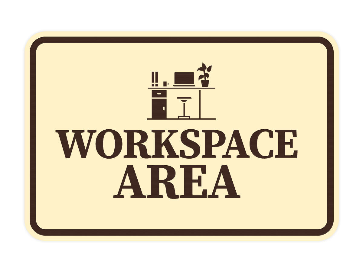 Signs ByLITA Classic Framed Workspace Area Wall or Door Sign
