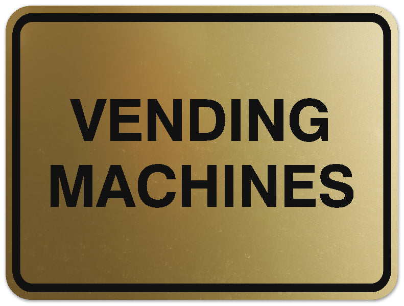 Signs ByLITA Classic Framed Vending Machines Sign | Durable Material | Office