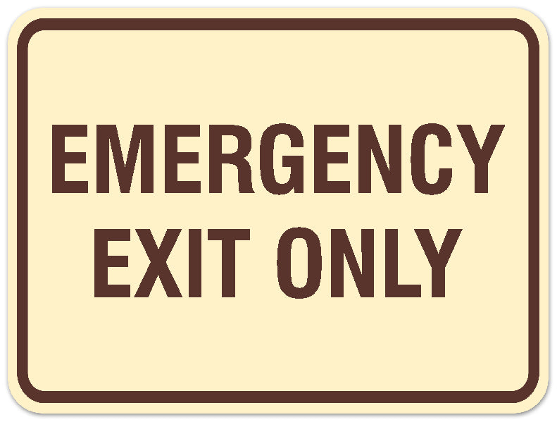 Signs ByLITA Classic Framed Emergency Exit Only Sign - Easy Installation | Durable Wall or Door