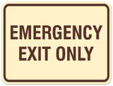 Signs ByLITA Classic Framed Emergency Exit Only Sign - Easy Installation | Durable Wall or Door