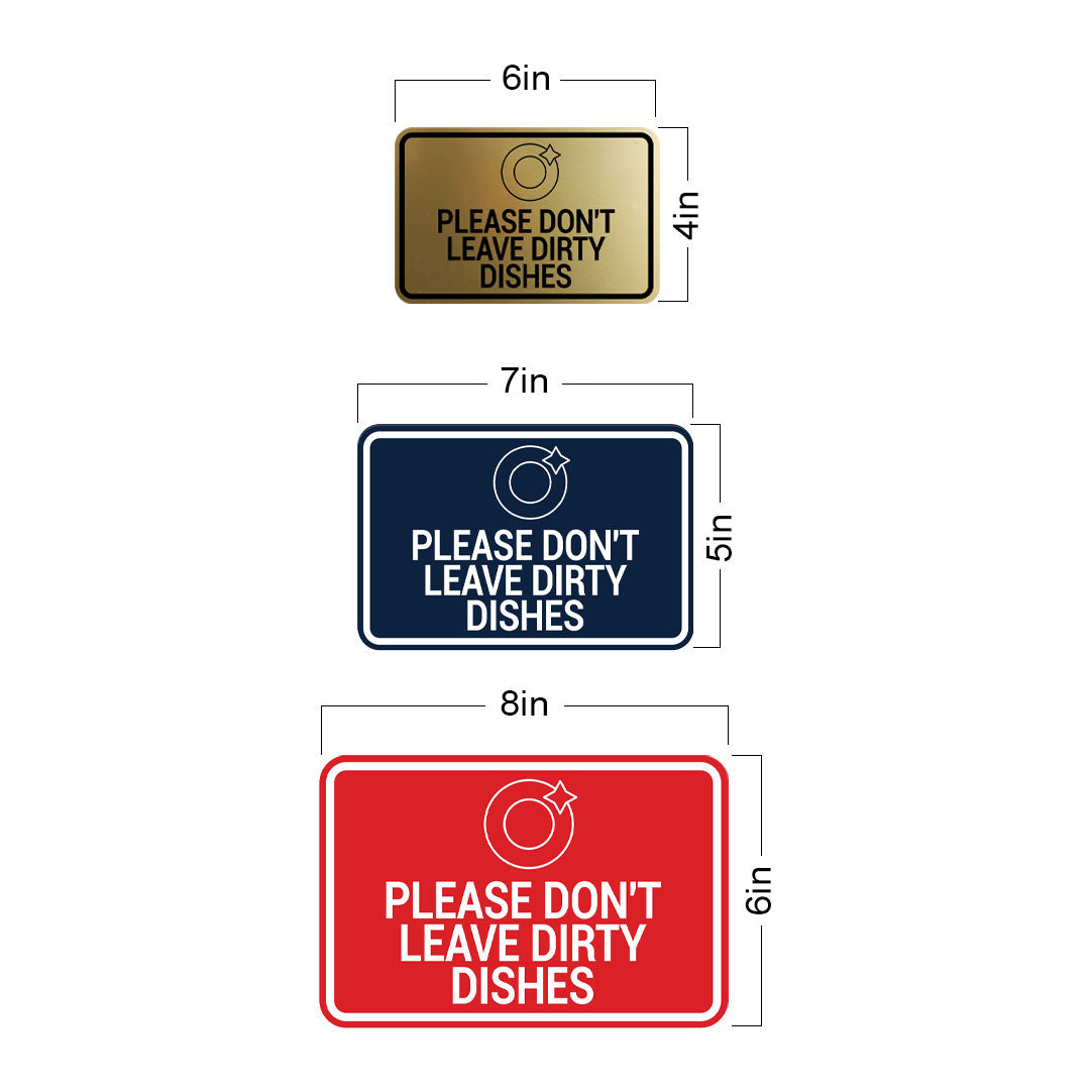 Signs ByLITA Classic Framed Please Don't leave Dirty Dishes On this Sink Wall or Door Sign