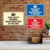Signs ByLITA Classic Framed Food Safety Warning, Wash Hands Only In This Sink Wall or Door Sign