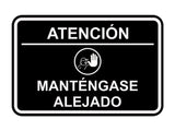 Signs ByLITA Classic Framed Atención: Mantengase Alejado Door or Wall Sign Easy Installation | Health And Safety | Building And Hospitality