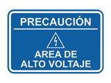Signs ByLITA Classic Framed Precaución Area de Alto Voltaje Door or Wall Sign Easy Installation | Health And Safety | Building And Hospitality