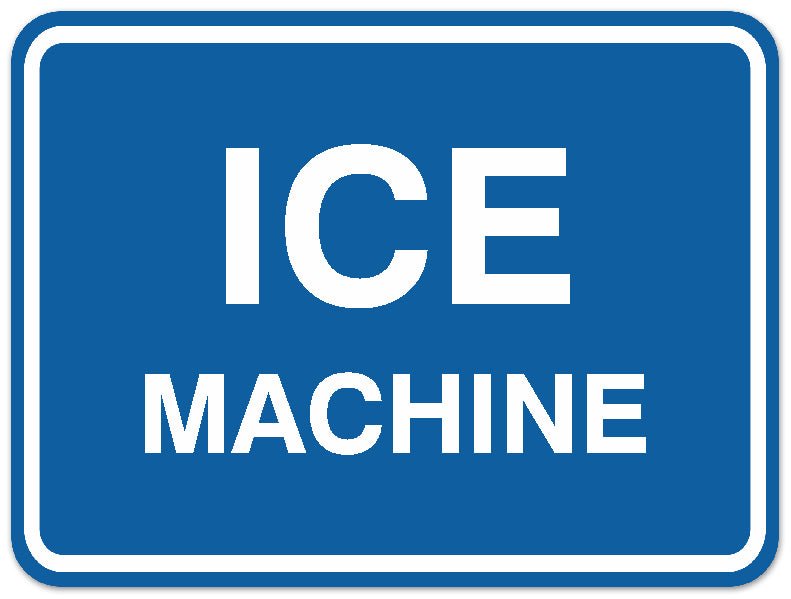 Signs ByLITA Classic Framed Ice Machine Sign - Easy Installation | Durable Wall or Door