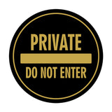 Signs ByLITA Circle Private Do Not Enter Wall or Door Sign
