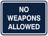 Signs ByLITA Classic Framed NO WEAPONS ALLOWED Door or Wall Sign Durable ABS Plastic | Laser Engraved | Easy Installation | Elegant Design