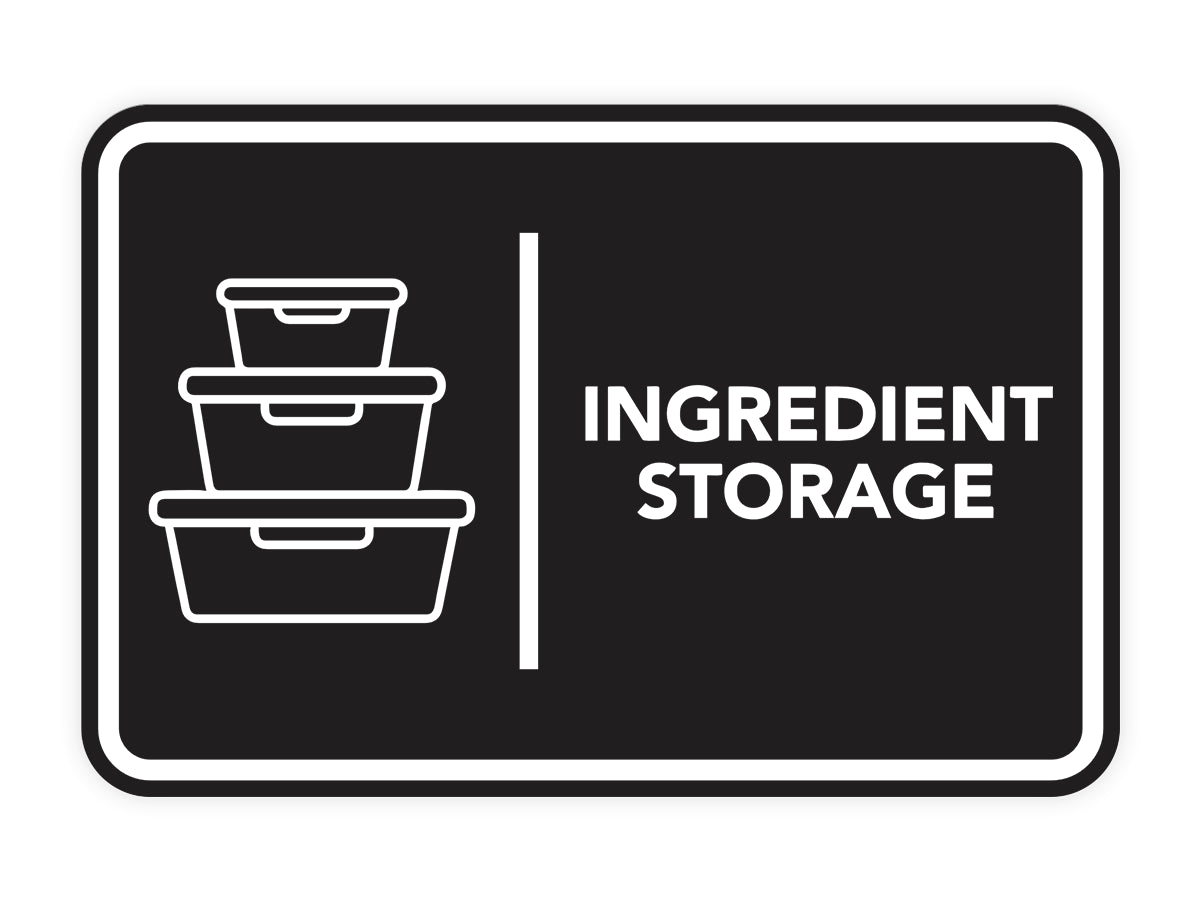 Signs ByLITA Classic Framed Ingredient Storage Door or Wall Sign Easy Installation | Health And Safety | Building And Hospitality Signs