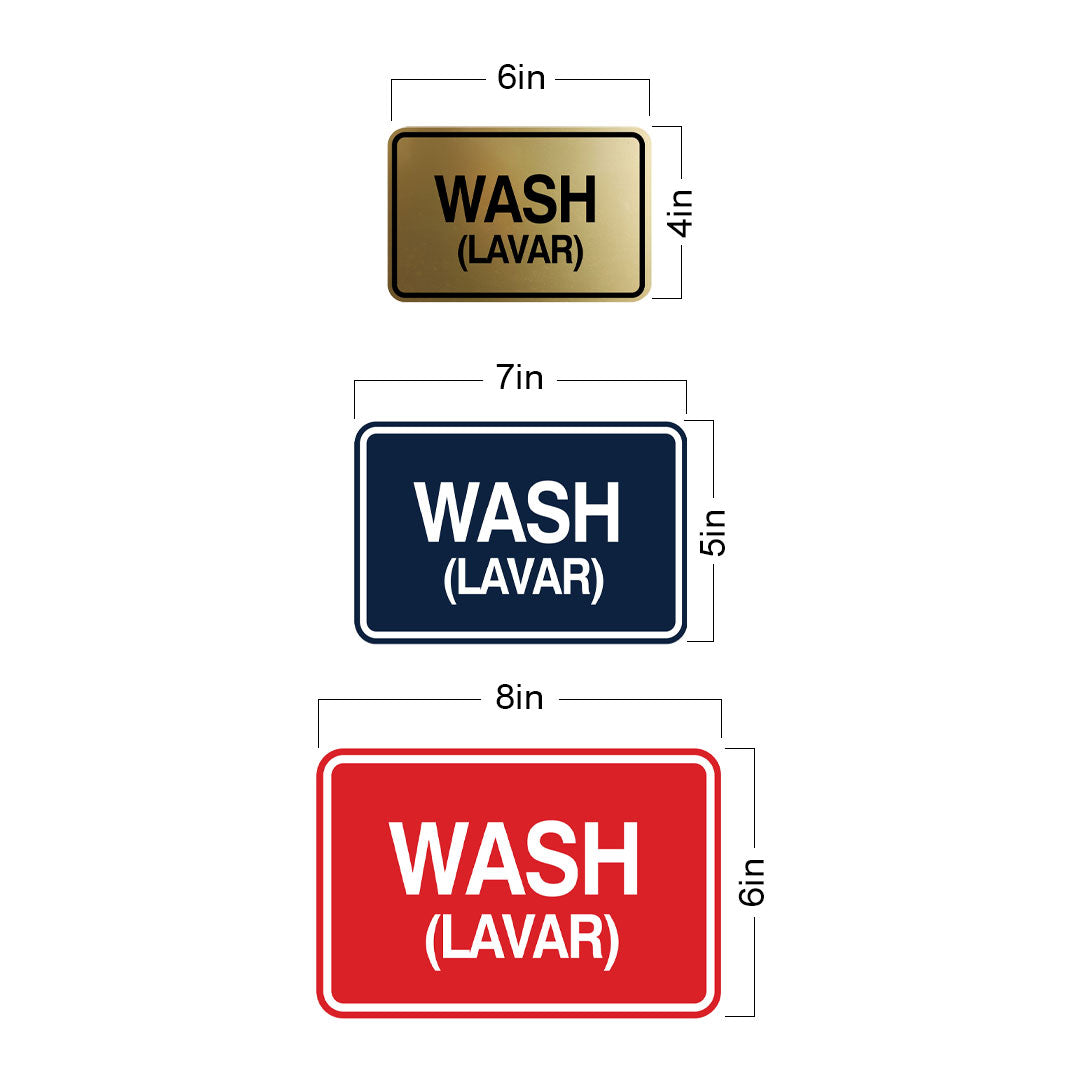 Signs ByLITA Classic Framed Wash (Lavar) Wall or Door Sign