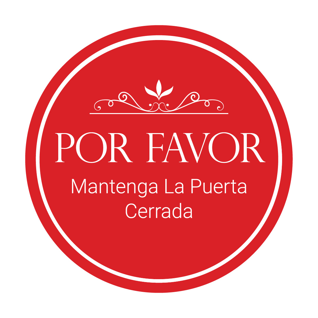 Signs ByLITA Circle Por favor Mantenga La Puerta Cerrada Wall or Door Sign