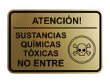 Signs ByLITA Classic Framed Atención Sustancias Químicas Tóxicas No entre Door or Wall Sign Easy Installation | Health And Safety | Building And Hospitality