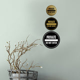 Signs ByLITA Circle Private Do Not Enter Wall or Door Sign