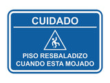 Signs ByLITA Classic Framed Cuidado: Piso Resbaladizo cuando esta mojado Door or Wall Sign Easy Installation | Health And Safety | Building And Hospitality