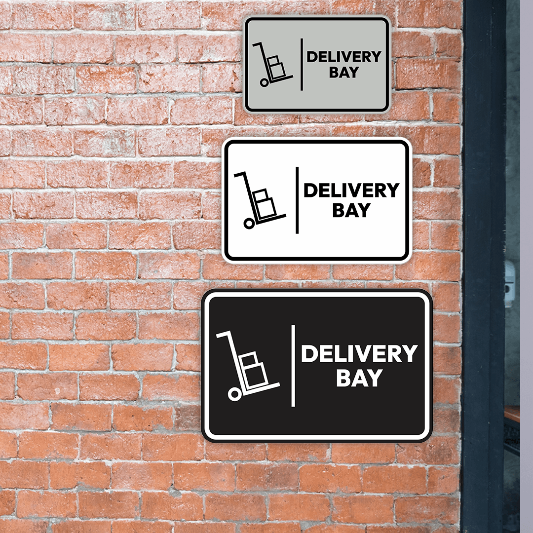 Signs ByLITA Classic Framed Delivery Bay Door or Wall Sign Easy Installation | Health And Safety | Building And Hospitality Signs