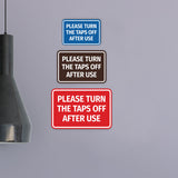Signs ByLITA Classic Framed Please Turn The Taps Off After Use Door or Wall Sign | Eco-Friendly Home Signs