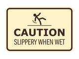 Signs ByLITA Classic Framed Caution: Slippery When Wet Door or Wall Sign Easy Installation | Health And Safety | Building And Warning Signs