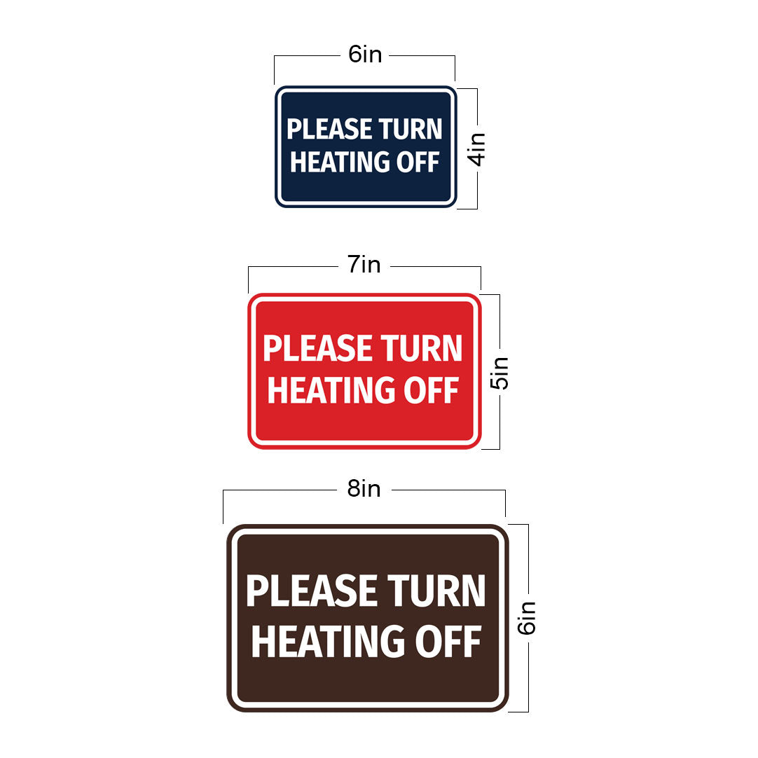 Signs ByLITA Classic Framed Please Turn Heating Off Door or Wall Sign | Eco-Friendly Home Signs