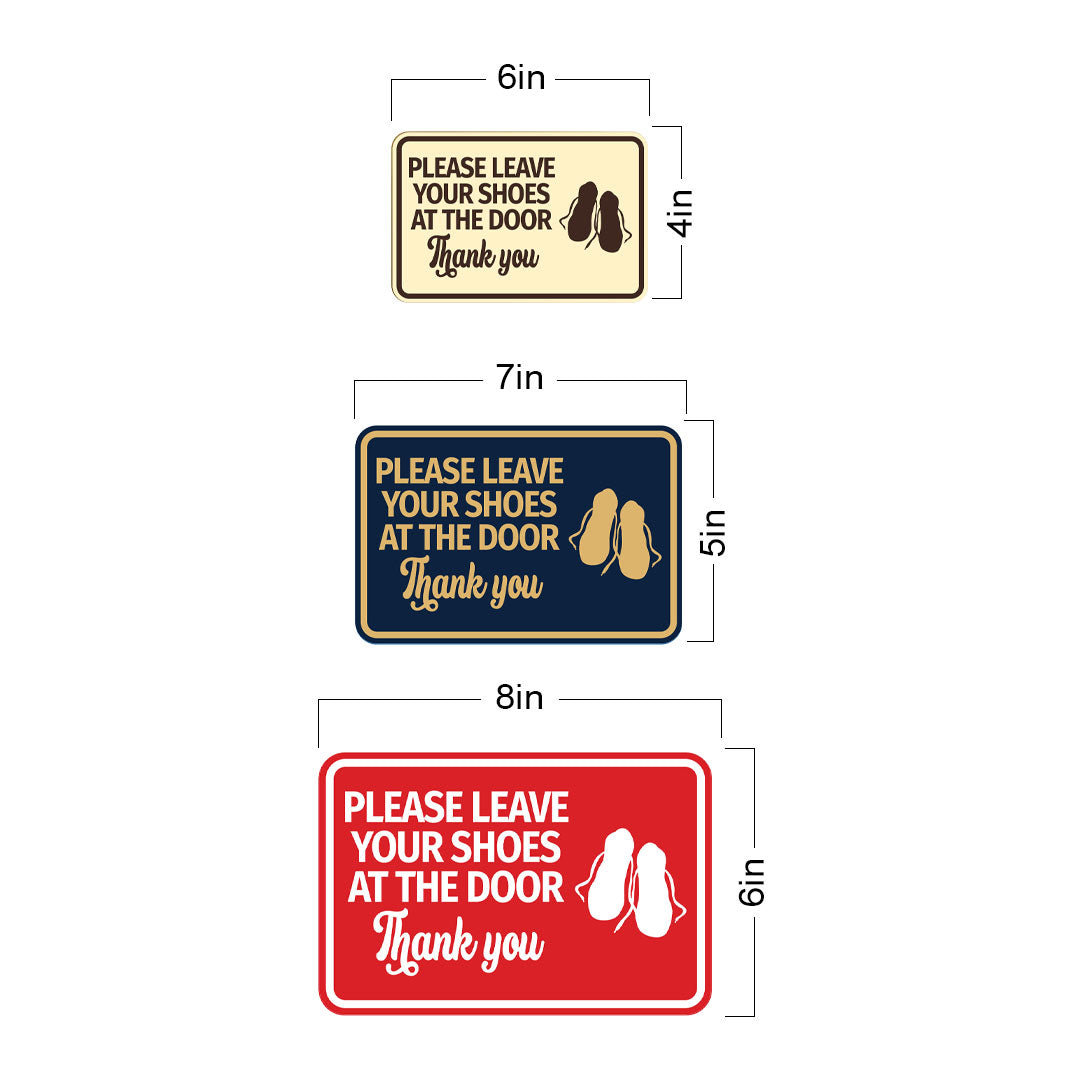 Signs ByLITA Classic Framed Please Leave Your Shoes At The Door Thank You Wall or Door Sign
