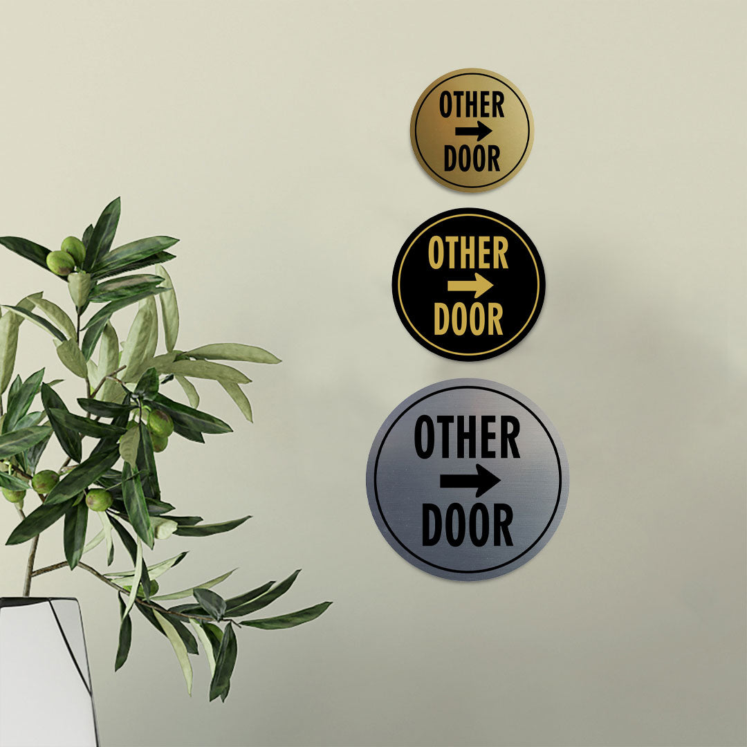 Signs ByLITA Circle Other Door (Right Arrow) Wall or Door Sign