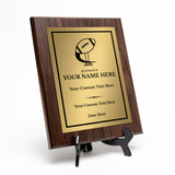 Football Customizable Wooden Award Plaque | Easel Mount Option | Achievement and Recognition Personalizable Plaques