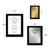 Signs ByLITA Customizable Retirement Award Wooden Plaque with Easel Stand, Engraved Gift for Employees, Organization members and Corporate Awards