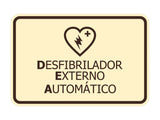 Signs ByLITA Classic Framed Desfibrilador Externo Automatico Door or Wall Sign