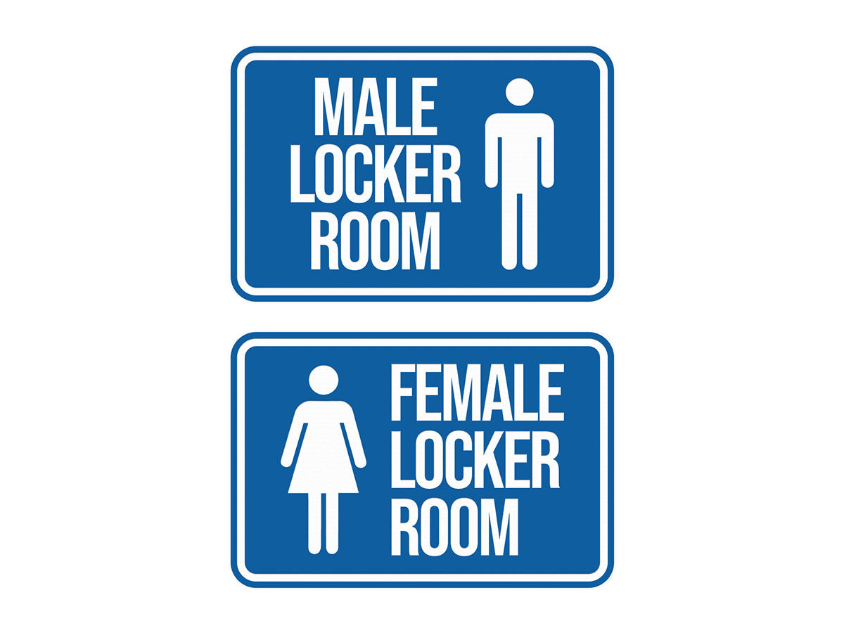 Signs ByLITA Classic Framed Male and Female Locker Room Wall or Door Sign