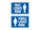 Signs ByLITA Classic Framed Male and Female Locker Room Wall or Door Sign