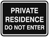 Signs ByLITA Classic Framed PRIVATE RESIDENCE DO NOT ENTER Door or Wall Sign Durable ABS Plastic | Laser Engraved | Easy Installation | Elegant Design