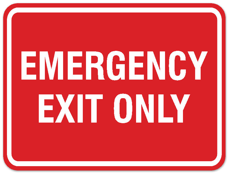 Signs ByLITA Classic Framed Emergency Exit Only Sign - Easy Installation | Durable Wall or Door