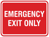 Signs ByLITA Classic Framed Emergency Exit Only Sign - Easy Installation | Durable Wall or Door